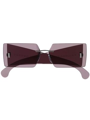 Philosophy di Lorenzo Serafini Eyewear transparent-rectangle frame sunglasses - Grey