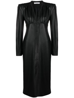 Philosophy Di Lorenzo Serafini faux-leather midi dress - Black