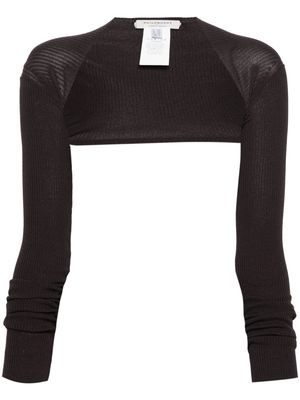 Philosophy Di Lorenzo Serafini fine-ribbed bolero sleeves - Brown