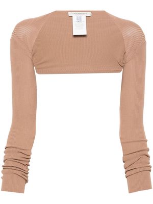 Philosophy Di Lorenzo Serafini fine-ribbed bolero sleeves - Neutrals