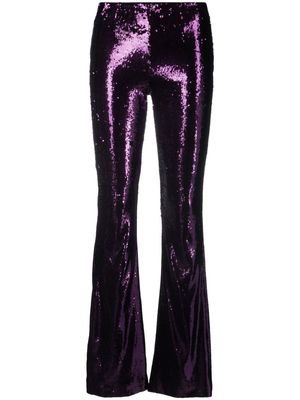 Philosophy Di Lorenzo Serafini flared sequin-embellished trousers - Purple