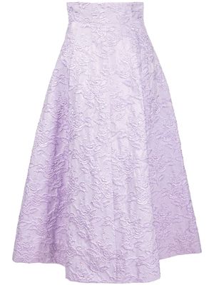 Philosophy Di Lorenzo Serafini floral-jacquard high-waist skirt - Purple