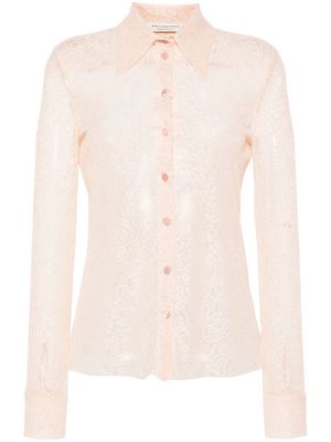 Philosophy Di Lorenzo Serafini floral-lace sheer shirt - Pink