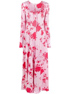 Philosophy Di Lorenzo Serafini floral long-sleeve maxi dress - Pink
