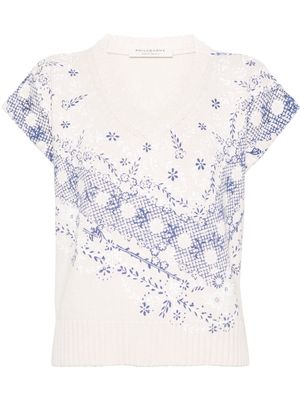 Philosophy Di Lorenzo Serafini floral-print knitted jumper - Neutrals