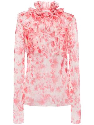 Philosophy Di Lorenzo Serafini floral-print tulle blouse - Pink