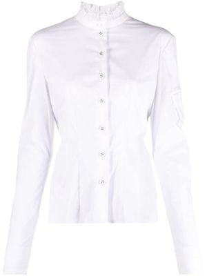 Philosophy Di Lorenzo Serafini frilled-neck button-up shirt - White