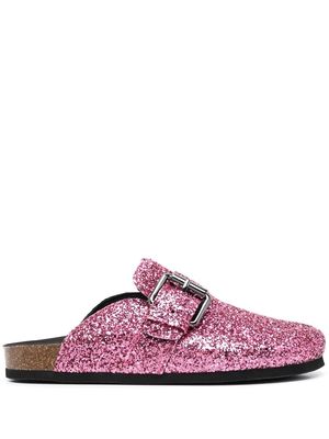 Philosophy Di Lorenzo Serafini glitter buckle detail slippers - Pink