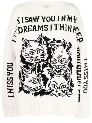 Philosophy Di Lorenzo Serafini graphic-print knitted sweater - Neutrals