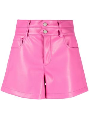 Philosophy Di Lorenzo Serafini high-waisted faux-leather shorts - Pink