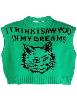 Philosophy Di Lorenzo Serafini intarsia-knit sleeveless top - Green