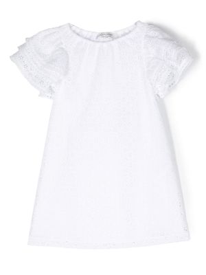 Philosophy Di Lorenzo Serafini Kids broderie anglaise short-sleeved dress - White