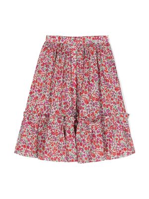 Philosophy Di Lorenzo Serafini Kids floral-print cotton skirt - Red