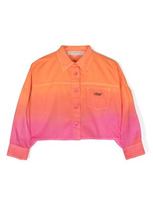 Philosophy Di Lorenzo Serafini Kids gradient-effect cropped shirt - Orange