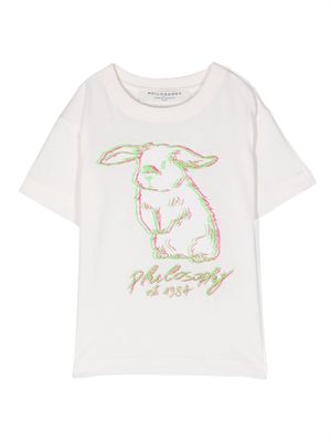 Philosophy Di Lorenzo Serafini Kids graphic-print cotton T-shirt - Neutrals