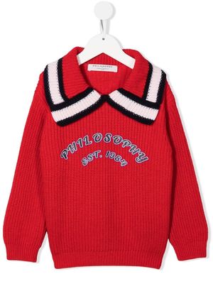 Philosophy Di Lorenzo Serafini Kids knitted collared jumper