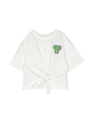 Philosophy Di Lorenzo Serafini Kids logo-patch cotton T-shirt - White