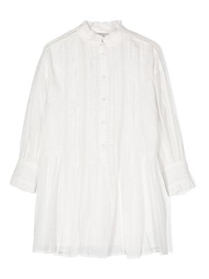 Philosophy Di Lorenzo Serafini Kids pintuck-detail cotton dress - White