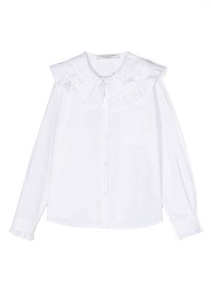 Philosophy Di Lorenzo Serafini Kids ruffled-collar cotton shirt - White