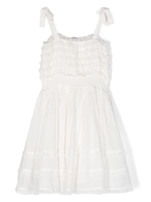 Philosophy Di Lorenzo Serafini Kids ruffled cotton minidress - White