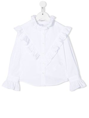 Philosophy Di Lorenzo Serafini Kids ruffled long-sleeved blouse - White