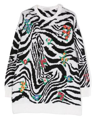 Philosophy Di Lorenzo Serafini Kids zebra-print jumper - Black