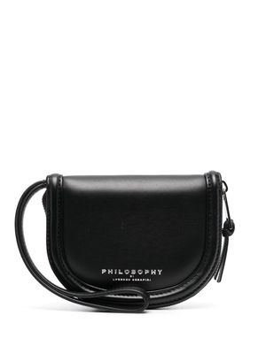 Philosophy Di Lorenzo Serafini logo-lettering leather wallet - Black