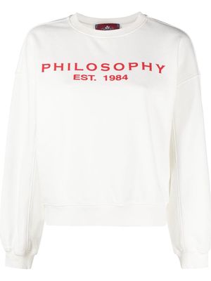 Philosophy Di Lorenzo Serafini logo-print cotton sweater - White