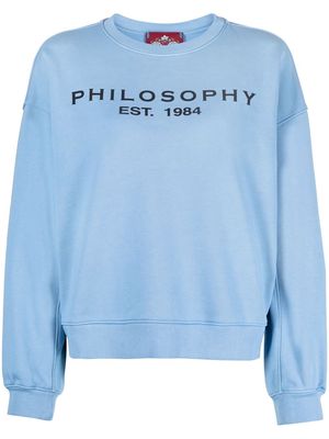 Philosophy Di Lorenzo Serafini logo-print sweatshirt - Blue