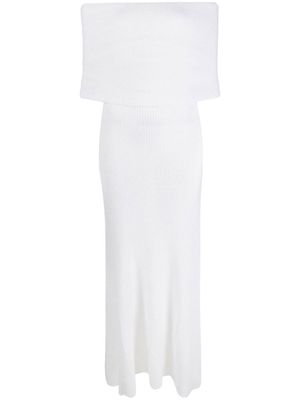 Philosophy Di Lorenzo Serafini off-shoulder knitted maxi dress - White