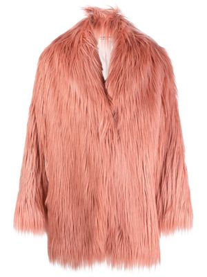 Philosophy Di Lorenzo Serafini oversized faux-fur design coat - Pink