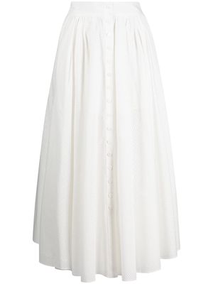 Philosophy Di Lorenzo Serafini perforated high-waisted skirt - White