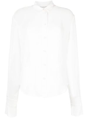 Philosophy Di Lorenzo Serafini raw-edge long-sleeve shirt - White