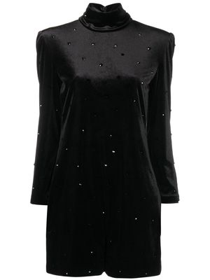 Philosophy Di Lorenzo Serafini rhinestone-embellished velvet dress - Black