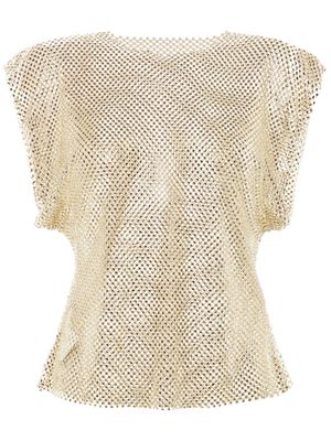 Philosophy Di Lorenzo Serafini rhinestone sheer sleeveless blouse - Green