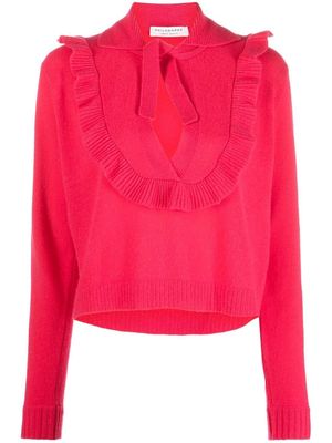 Philosophy Di Lorenzo Serafini ruffle-collar knitted top - Pink