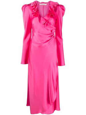 Philosophy Di Lorenzo Serafini ruffle-detail wrap midi dress - Pink