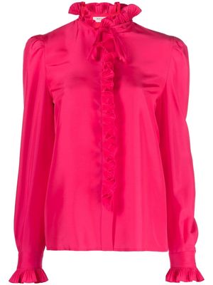 Philosophy Di Lorenzo Serafini ruffle-detailed silk blouse - Pink