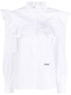 Philosophy Di Lorenzo Serafini ruffle-trim long-sleeve shirt - White