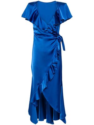 Philosophy Di Lorenzo Serafini ruffled wrap midi dress - Blue