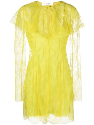 Philosophy Di Lorenzo Serafini semi-sheer lace mini dress - Yellow