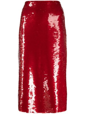 Philosophy Di Lorenzo Serafini sequin straight skirt - Red