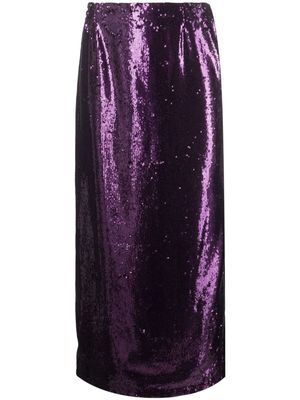Philosophy Di Lorenzo Serafini sequined pencil midi skirt - Purple