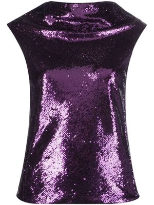 Philosophy Di Lorenzo Serafini sequinned sleeveless top - Purple