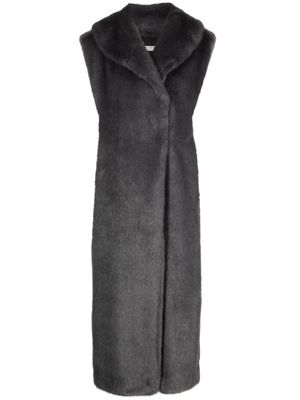 Philosophy Di Lorenzo Serafini sleeveless faux-fur coat - Grey