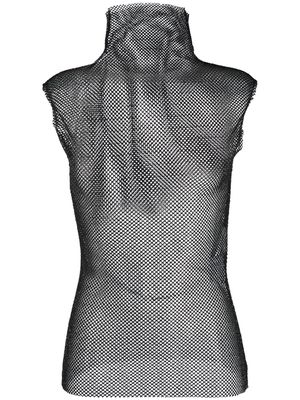 Philosophy Di Lorenzo Serafini sleeveless roll-neck mesh top - Black