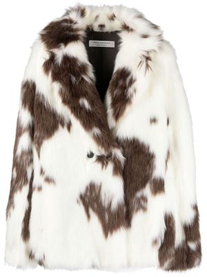Philosophy Di Lorenzo Serafini spotted faux-fur coat - White