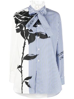 Philosophy Di Lorenzo Serafini striped motif cotton shirt - White