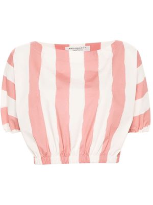 Philosophy Di Lorenzo Serafini striped poplin blouse - Neutrals