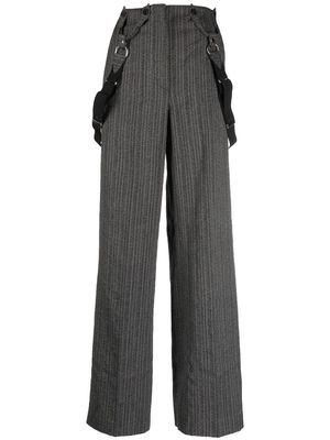 Philosophy Di Lorenzo Serafini striped suspender trousers - Grey